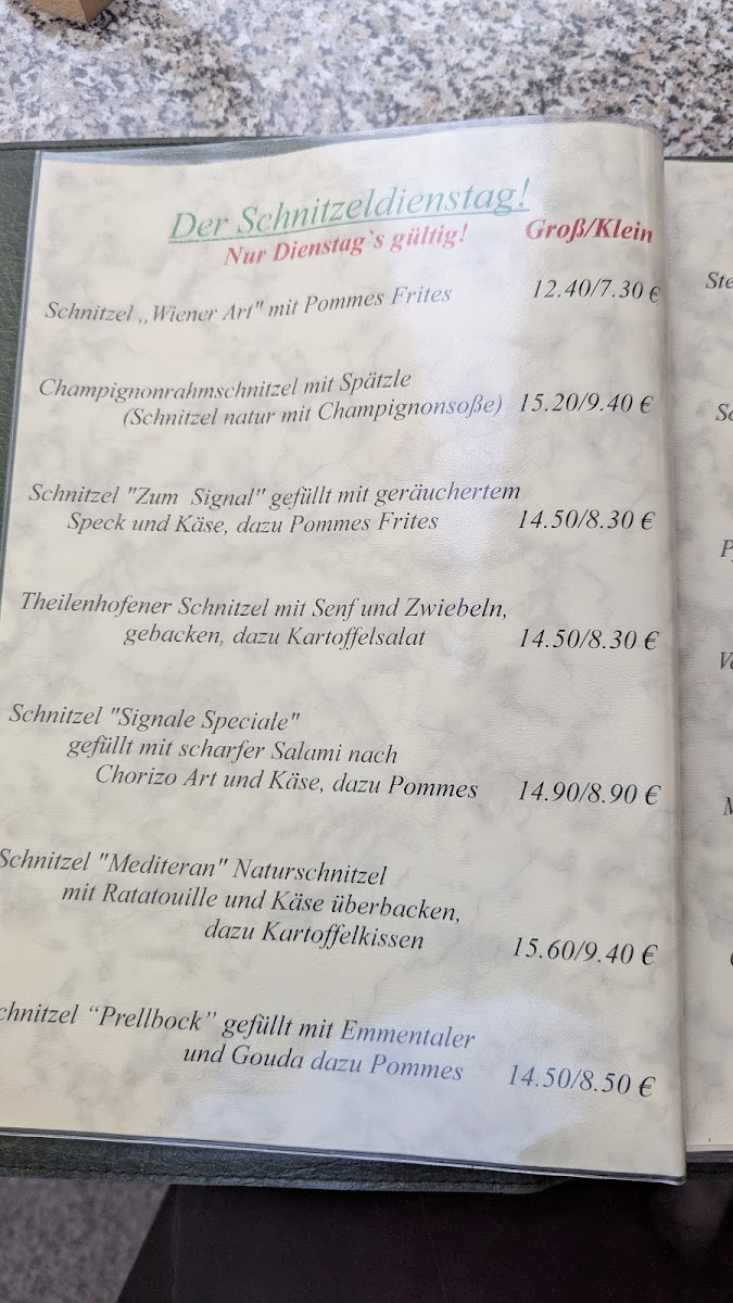 Menu Gasthof Zum Signal Theilenhofen-8